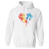 Painted Paw Hoodie White
