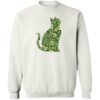 Lucky Kitty Shamrock Sweatshirt White