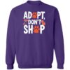 Adopt Don’t Shop Paws Sweatshirt Purple