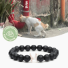 STRĀ Cat Beaded Bracelet- Black Lava Stone- Donates 10 Meals to Help Feed Hungry Stray Cats - Image 4