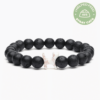STRĀ Cat Beaded Bracelet- Black Lava Stone- Donates 10 Meals to Help Feed Hungry Stray Cats