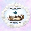 "Angel’s Don’t Have Wings Sometimes They Have Whiskers" - Pearlized Kitten Beaded White Bracelet
