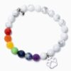 STRĀ Cat Beaded Bracelet- Rainbow Bridge Howilte & Crystal Stone- Donates 10 Meals to Help Feed Hungry Stray Cats