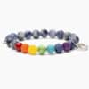 STRĀ Cat Beaded Bracelet- Rainbow Bridge Blue Spot Jasper & Crystal Stone- Donates 10 Meals to Help Feed Hungry Stray Cats - Image 2