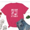 My Cat Is Not A Pet, My Cat Is Family Standard Tee Pink