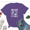 My Cat Is Not A Pet, My Cat Is Family Standard Tee Purple
