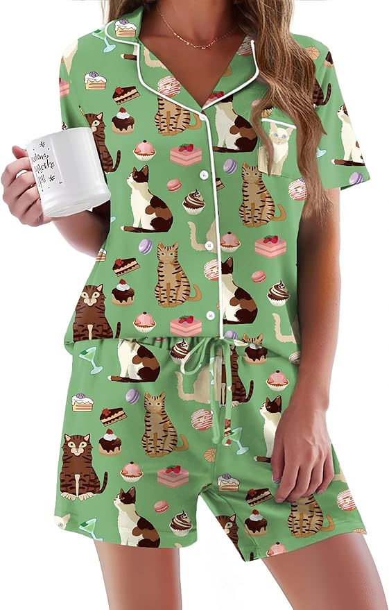 Ekouaer Pajama Set for Women, 2 Piece Lounge Set