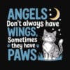 Angels Don’t Always Have Wings Standard Tee Black - Image 2