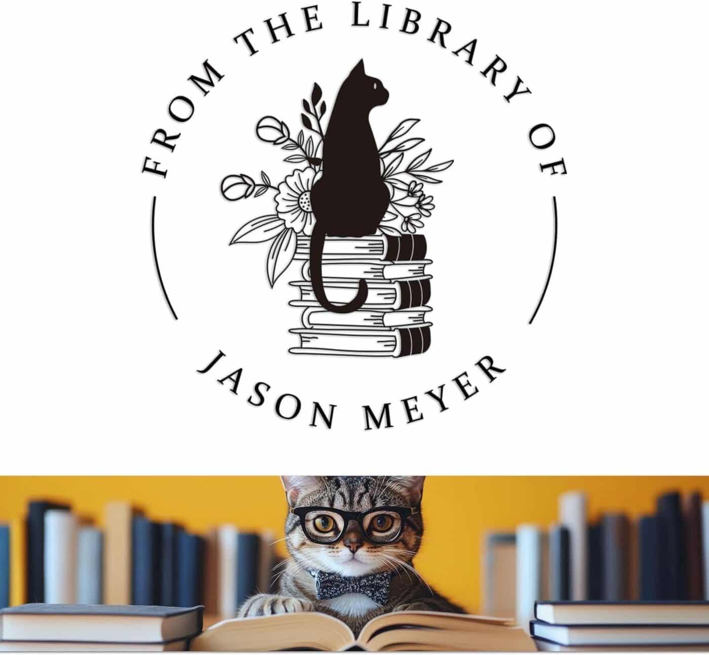 Book Embosser Personalized Cat Collection