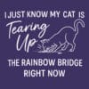 I Just Know My Cat Is Tearing Up The Rainbow Bridge Right Now Sweatshirt Purple - Image 2