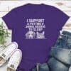 I Support Putting Animal Abusers To Sleep Faces Standard Tee Purple