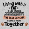 Living With A Cat Standard Tee Heather Grey - Image 2