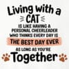 Living With A Cat Standard Tee White - Image 2
