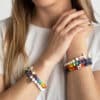 STRĀ Cat Beaded Bracelet- Rainbow Bridge Howilte & Crystal Stone- Donates 10 Meals to Help Feed Hungry Stray Cats - Image 4