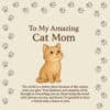 "To My Amazing Cat Mom" - STRĀ Cat Beaded Bracelet- Natural Purple Fossil Stone - Donates 10 Meals to Help Feed Hungry Stray Cats - Image 3