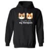 My Cats Are My Therapists Hoodie Black