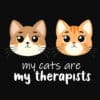 My Cats Are My Therapists Sweatshirt Black - Image 2