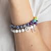 STRĀ Cat Beaded Bracelet- Rainbow Bridge Howilte & Crystal Stone- Donates 10 Meals to Help Feed Hungry Stray Cats - Image 3