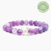 "To My Amazing Cat Mom" - STRĀ Cat Beaded Bracelet- Natural Purple Fossil Stone - Donates 10 Meals to Help Feed Hungry Stray Cats - Image 2