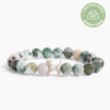 "Best Cat Mom Ever - STRĀ Cat Beaded Bracelet- Green Tree Agate Stone- Donates 10 Meals to Help Feed Hungry Stray Cats - Image 2