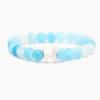 "To The Best Cat Mom" - Pearlized Kitten Beaded White Bracelet - Image 2
