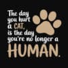 The Day You Hurt A Cat Standard Tee Black - Image 2
