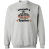 Living With A Cat Sweatshirt Heather Grey