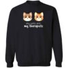 My Cats Are My Therapists Sweatshirt Black