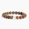 "Best Cat Mom Ever" - STRĀ Cat Beaded Bracelet- Natural Red Leopard Stone - Donates 10 Meals to Help Feed Hungry Stray Cats - Image 2