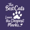 The Best Cats Leave The Deepest Marks Standard Tee Purple - Image 2
