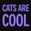 Cats Are Cool Standard Tee Black - Image 2