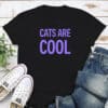Cats Are Cool Standard Tee Black