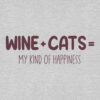 Wine + Cats Standard Tee Heather Grey - Image 2