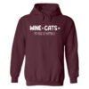 Wine + Cats Hoodie Maroon