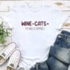Wine + Cats Standard Tee White