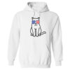 Patriotic Cool Kitty Hoodie White