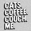Cats. Coffee. Couch. Me. Standard Tee Heather Grey - Image 2