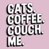 Cats. Coffee. Couch. Me. Standard Tee Light Pink - Image 2