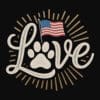 Patriotic Love Standard Tee Black - Image 2