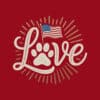 Patriotic Love Sweatshirt Red - Image 2