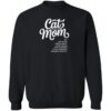 Cat Mom List Sweatshirt Black