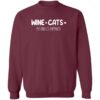 Wine + Cats Sweatshirt Maroon