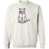 Patriotic Cool Kitty Sweatshirt White