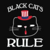 Black Cats Rule Patriotic Standard Tee Black - Image 2
