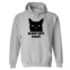 Black Cats Rule!! Hoodie Heather Grey