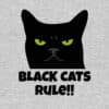Black Cats Rule!! Standard Tee Heather Grey - Image 2
