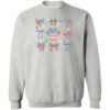Patriotic Paw & Bows Sweatshirt Heather Grey