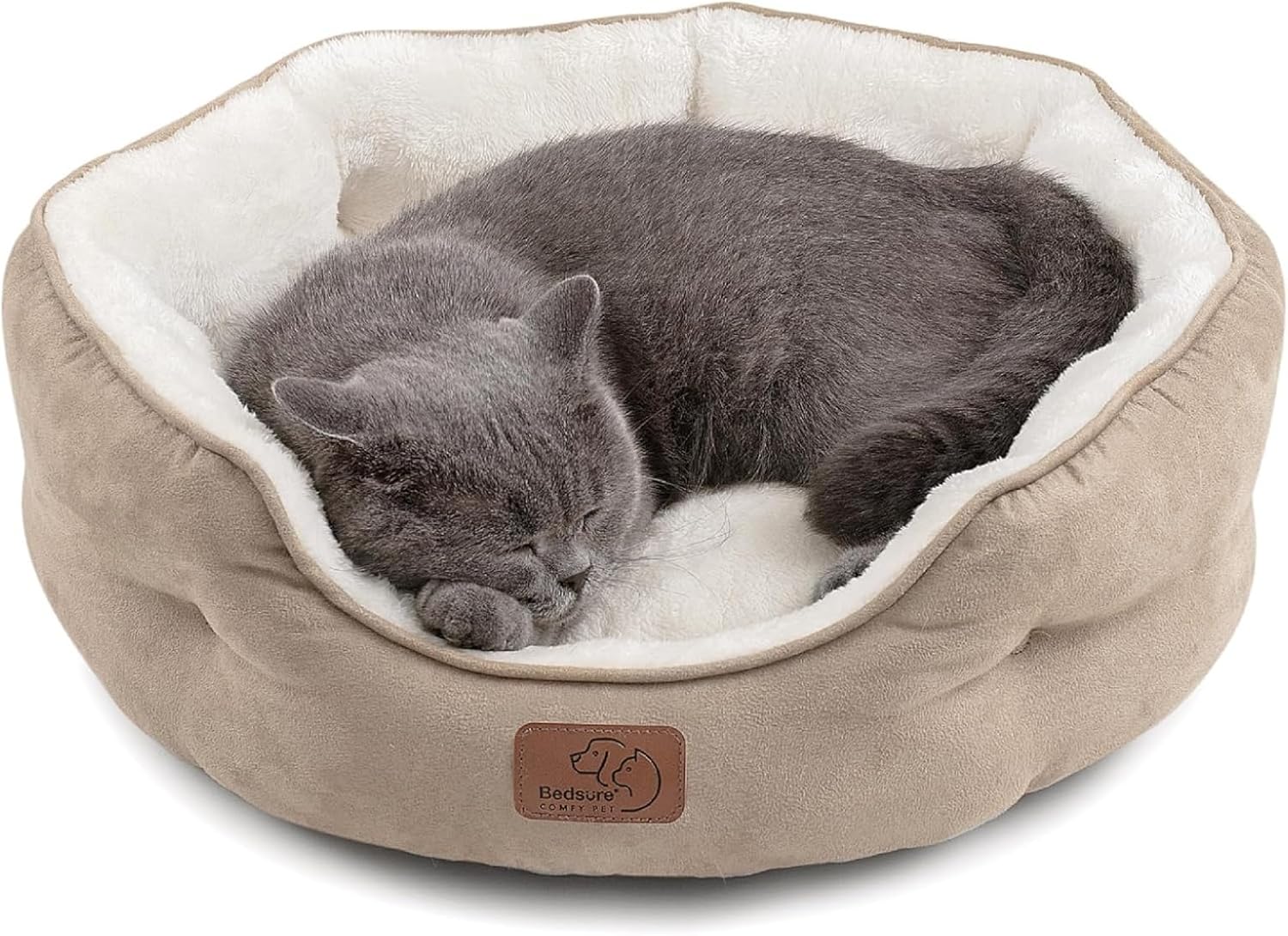 plush cat bed