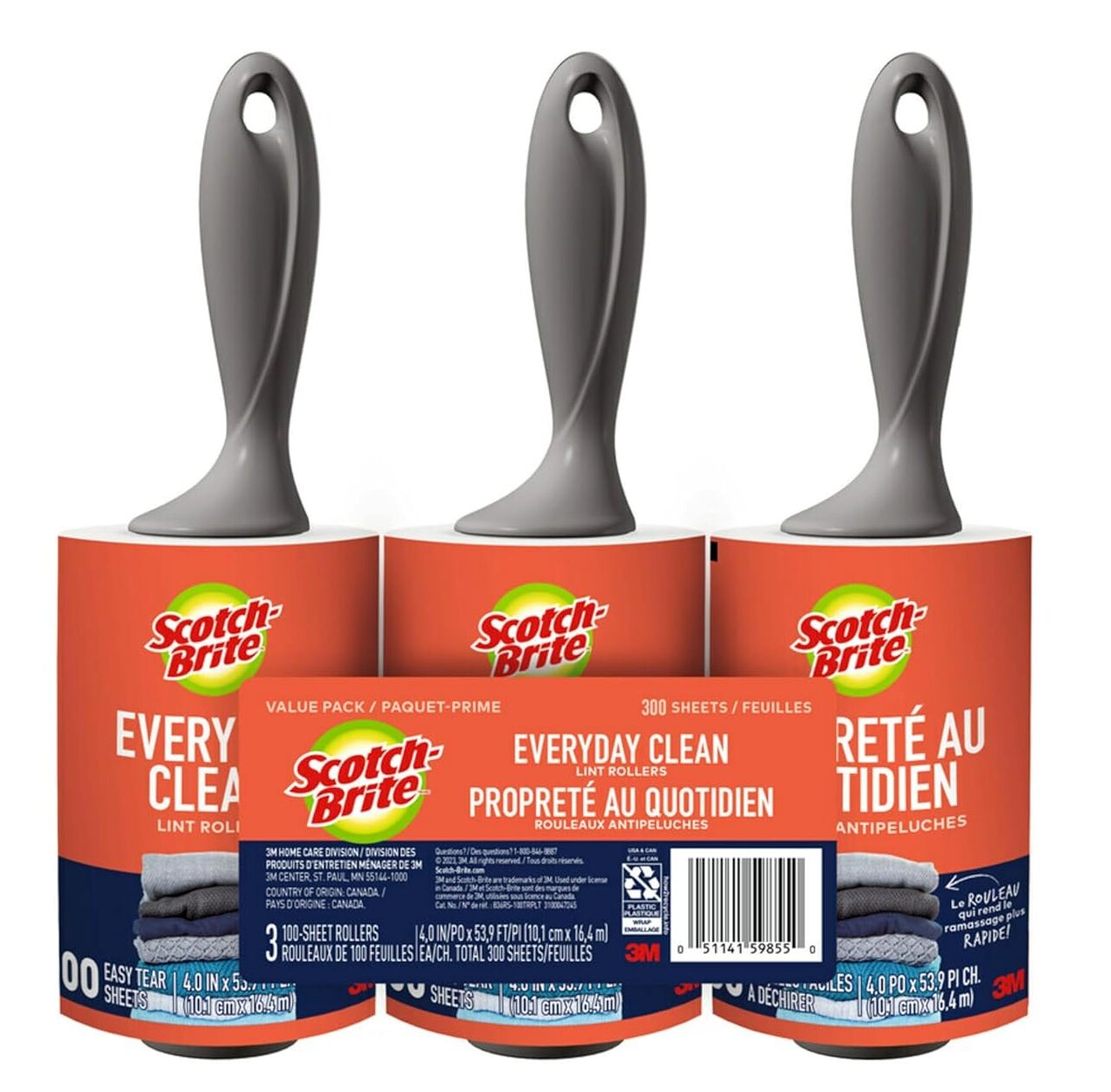 lint roller brushes 3-pack