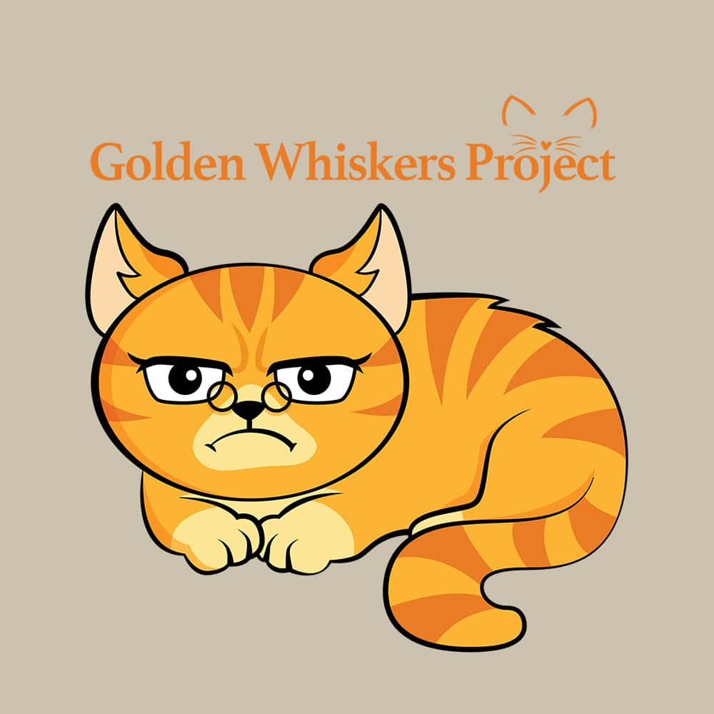 Golden Whiskers Project Grumpy Cat Standard Tee Tan - Help Save a Senior Cat - Image 2